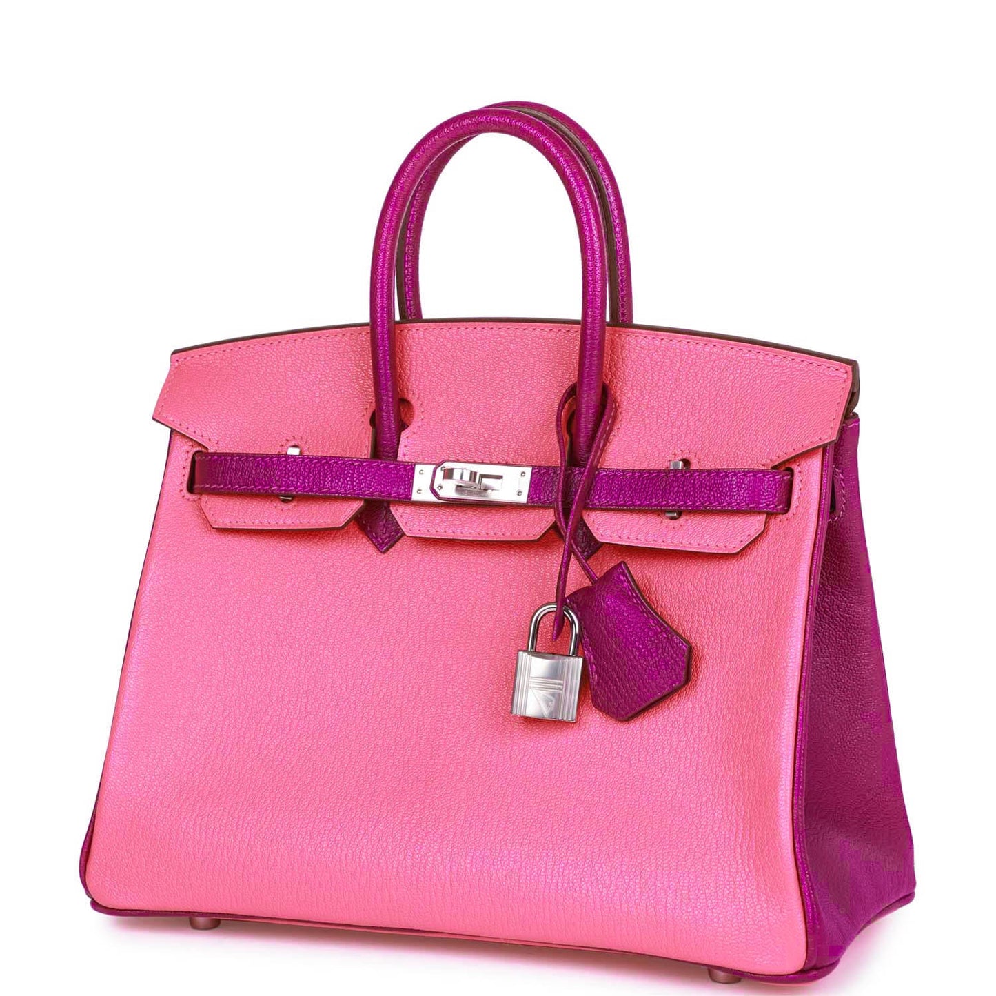 Hermes Special Order (HSS) Birkin 25 Rose Lipstick and Anemone Chèvre Palladium Hardware