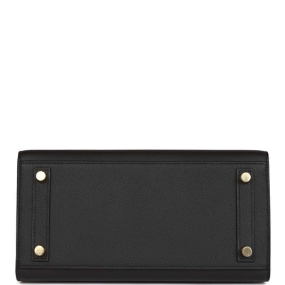 Hermes Birkin 25 Sellier Black Epsom Gold Hardware