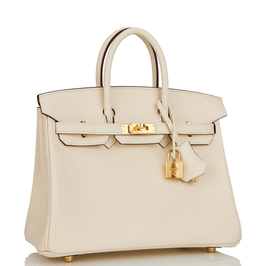 Hermes Birkin 25 Nata Swift Gold Hardware