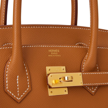 Hermes Birkin 30 Sellier Gold Epsom Gold Hardware