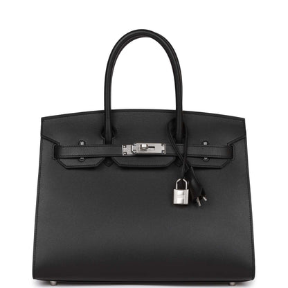Hermes Birkin 30 Sellier Black Madame Palladium Hardware