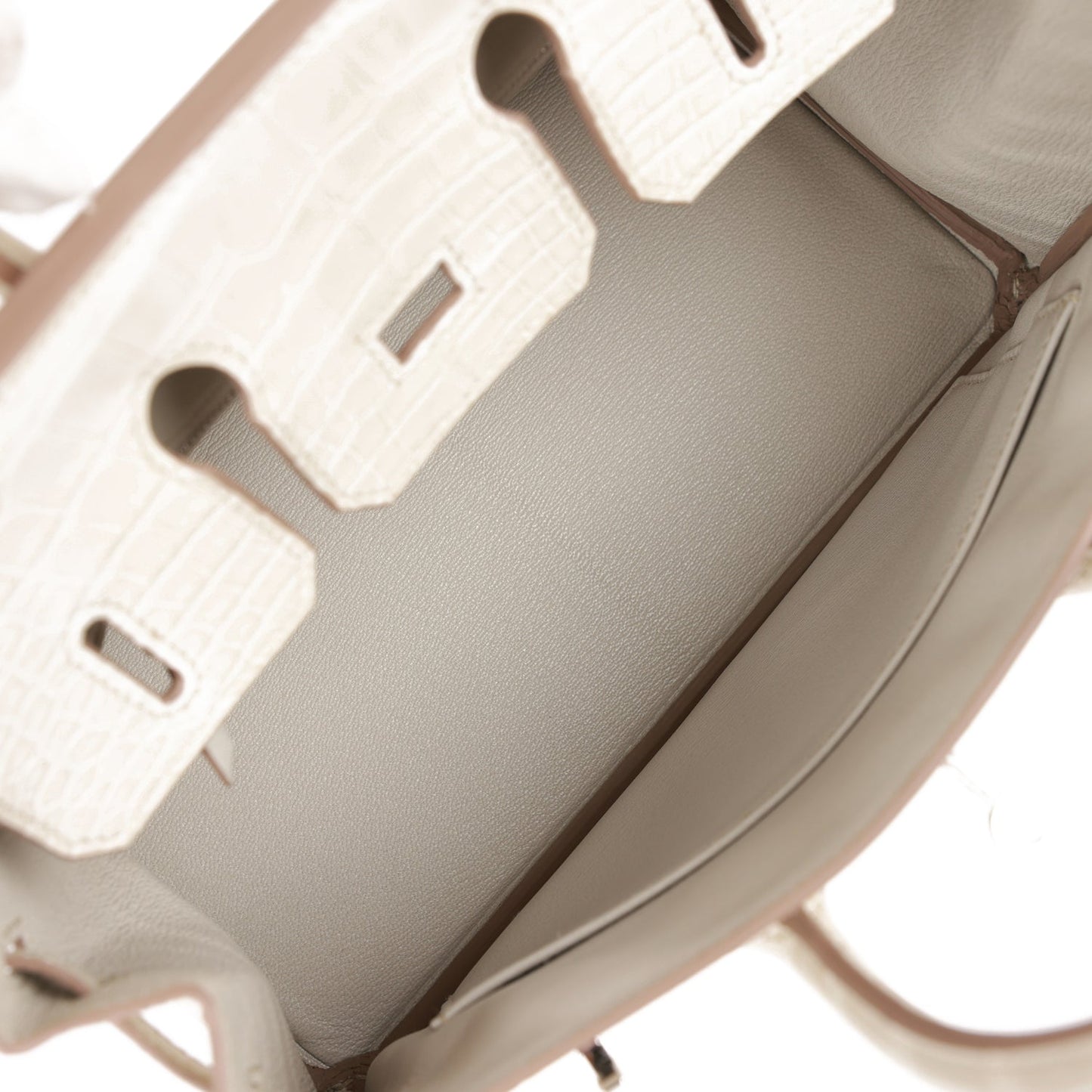 Hermes Birkin 25 Beton Matte Alligator Palladium Hardware