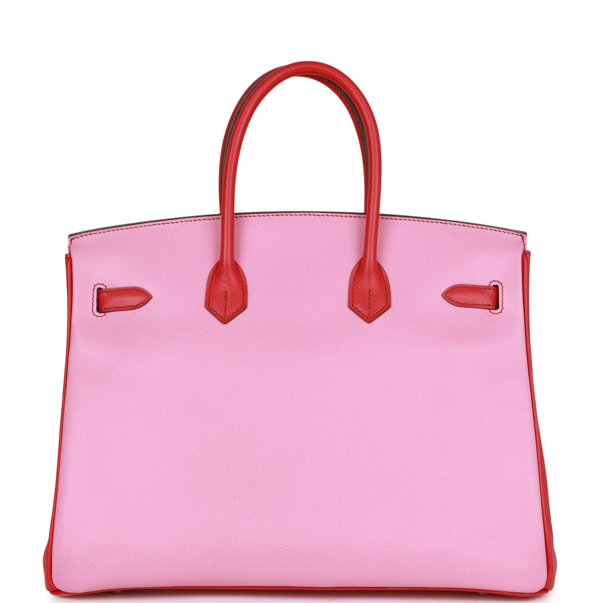 Pre-owned Hermes Special Order (HSS) Birkin 35 Bubblegum and Bougainvillea Epsom Palladium Hardware