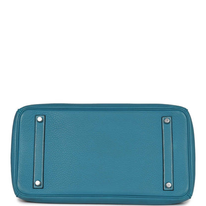 Hermes Birkin 35 Bleu Jean Togo Palladium Hardware