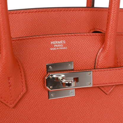 Hermes Birkin 30 Sellier Terre Battue Epsom Palladium Hardware