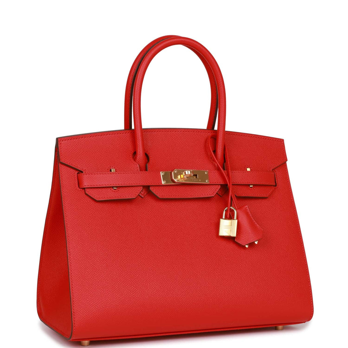 Hermes Birkin 30 Sellier Rouge Casaque Epsom Gold Hardware