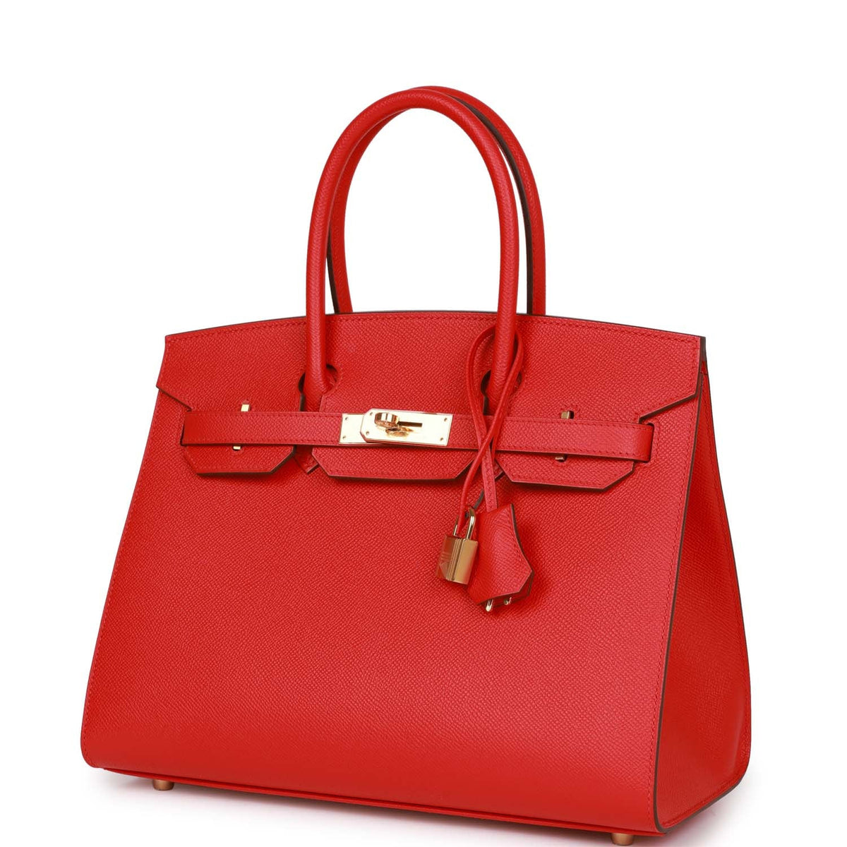 Hermes Birkin 30 Sellier Rouge Casaque Epsom Gold Hardware