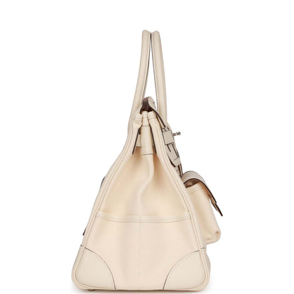 Hermes Birkin 35  Cargo Nata Toile and Swift Palladium Hardware
