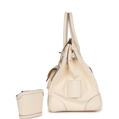 Hermes Birkin 35  Cargo Nata Toile and Swift Palladium Hardware