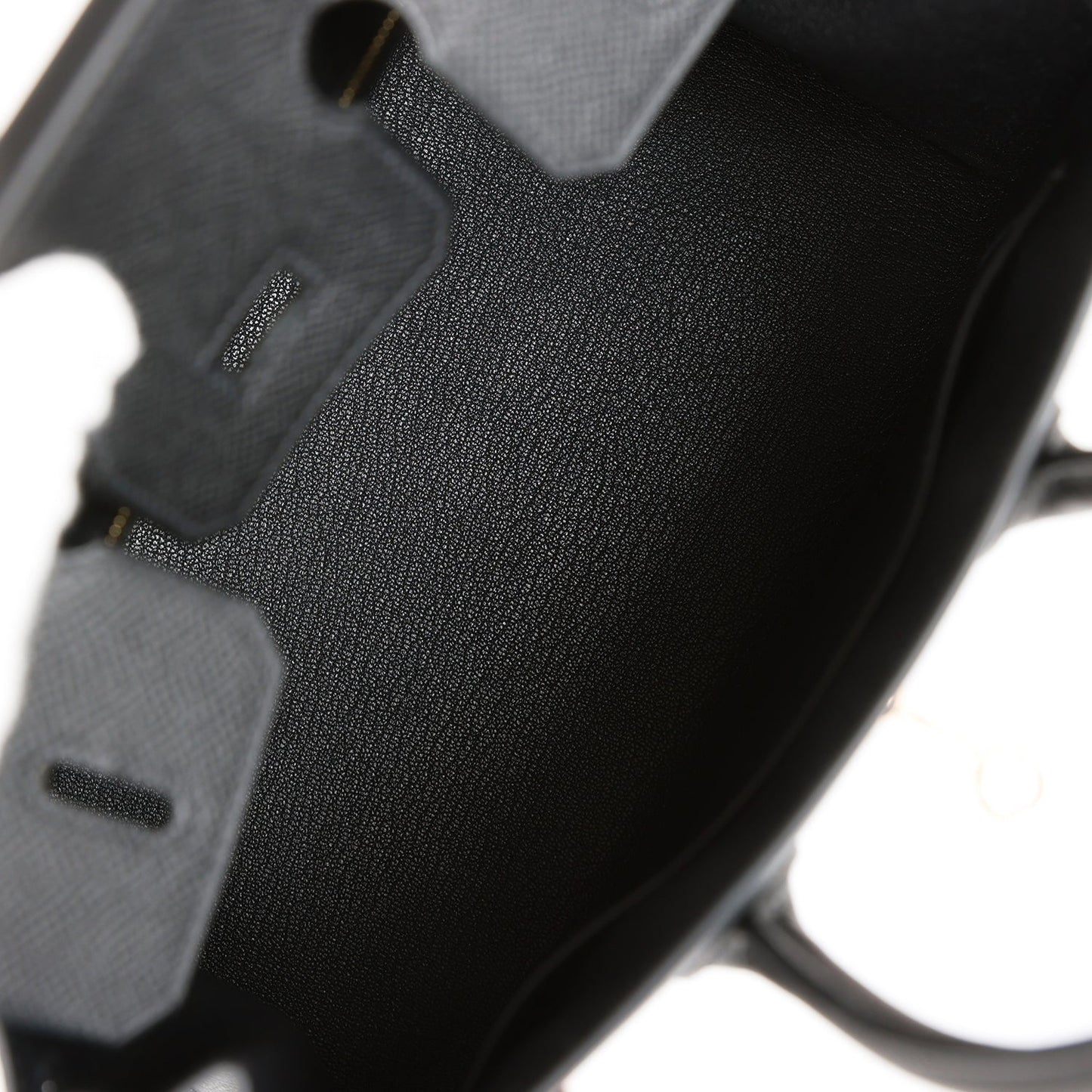 Hermes Birkin 25 Sellier Black Epsom Rose Gold Hardware