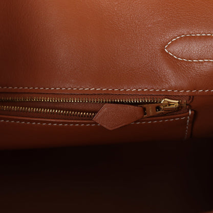 Pre-owned Hermes Birkin 30 Fauve Swift Gold Hardware