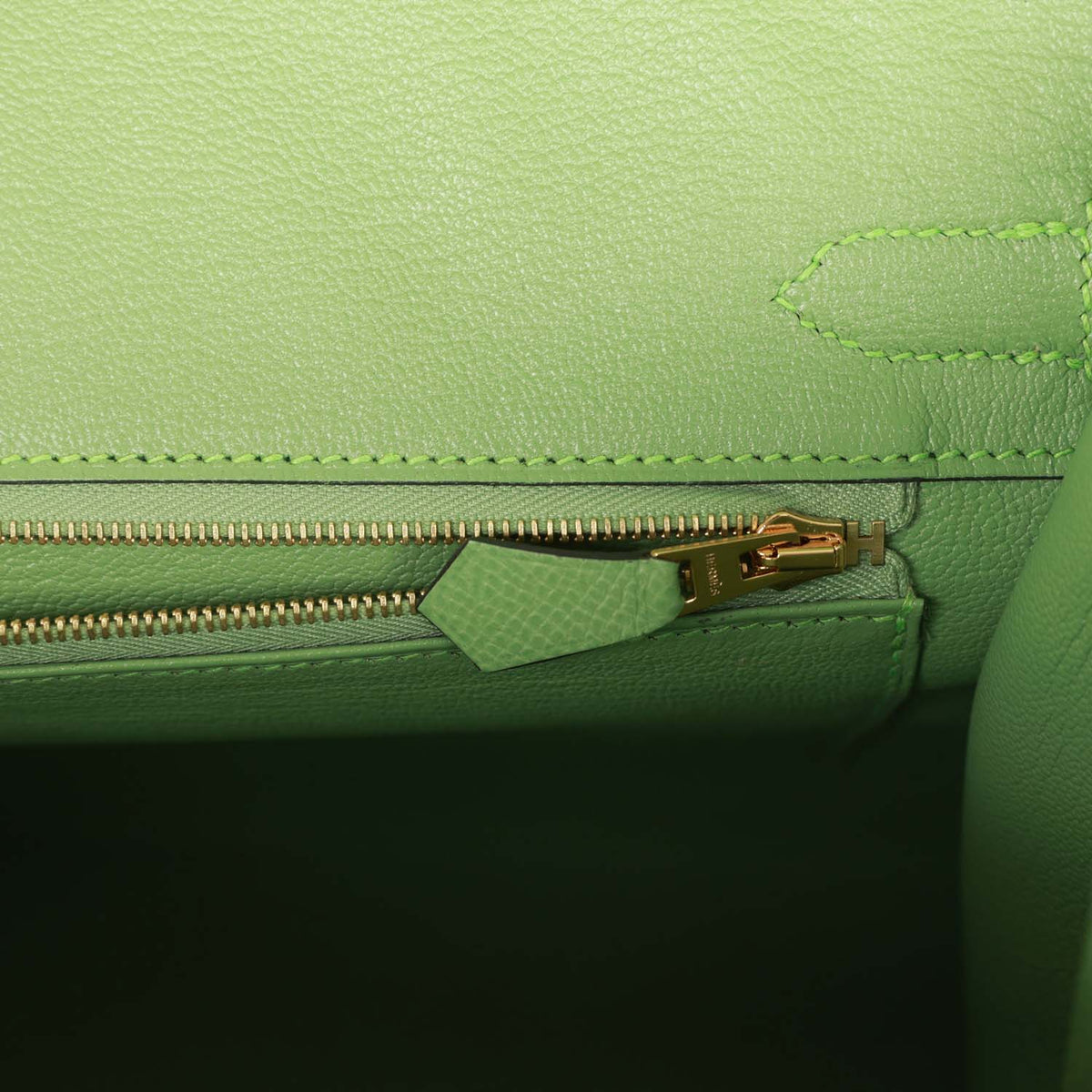 Hermes Birkin 30 Sellier Vert Criquet Epsom Gold Hardware