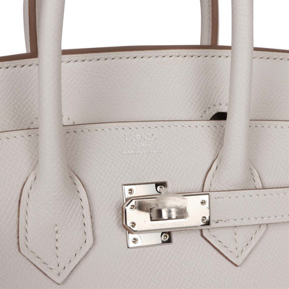 Hermes Birkin 25 Sellier Gris Pale Epsom Palladium Hardware