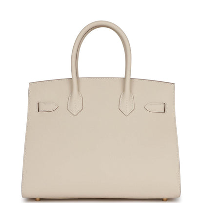 Hermes Birkin 30 Sellier Craie Epsom Gold Hardware