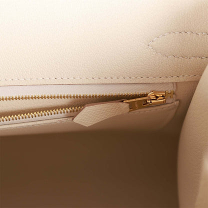 Hermes Birkin 30 Sellier Craie Epsom Gold Hardware