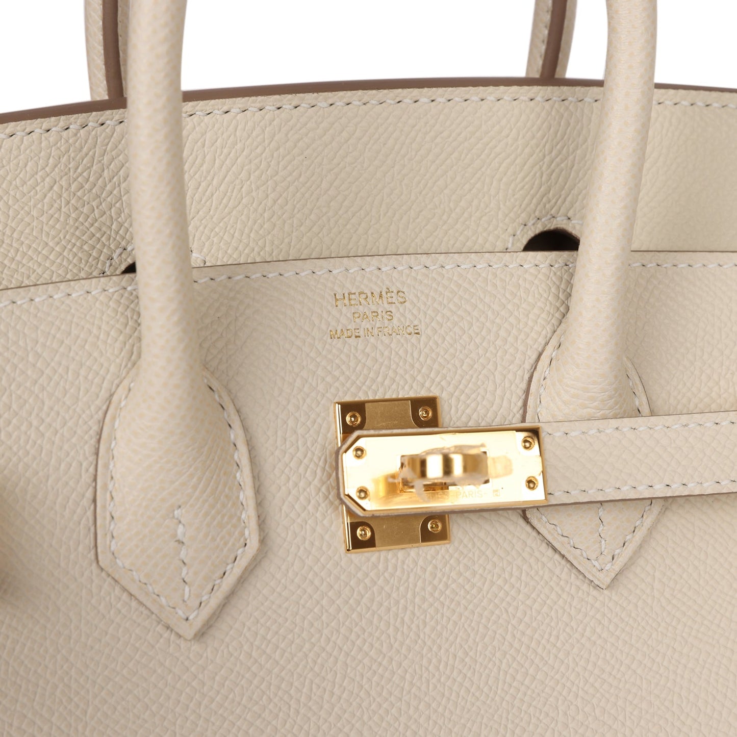 Hermes Birkin 25 Sellier Craie Epsom Gold Hardware