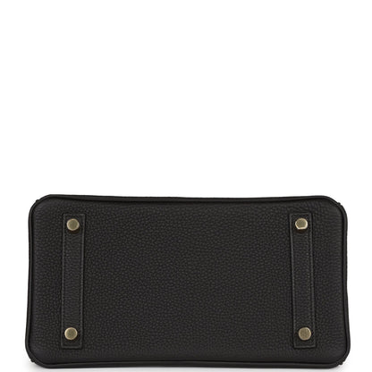 Hermes Birkin 25 Black Matte Alligator and Togo Touch Gold Hardware
