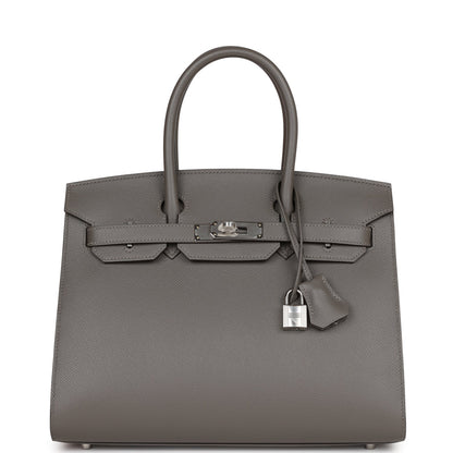 Hermes Birkin 30 Sellier Gris Meyer Epsom Palladium Hardware