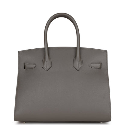 Hermes Birkin 30 Sellier Gris Meyer Epsom Palladium Hardware
