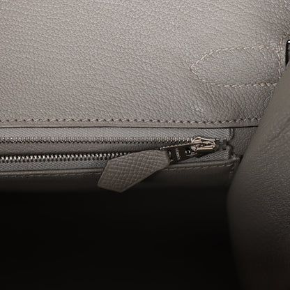 Hermes Birkin 30 Sellier Gris Meyer Epsom Palladium Hardware