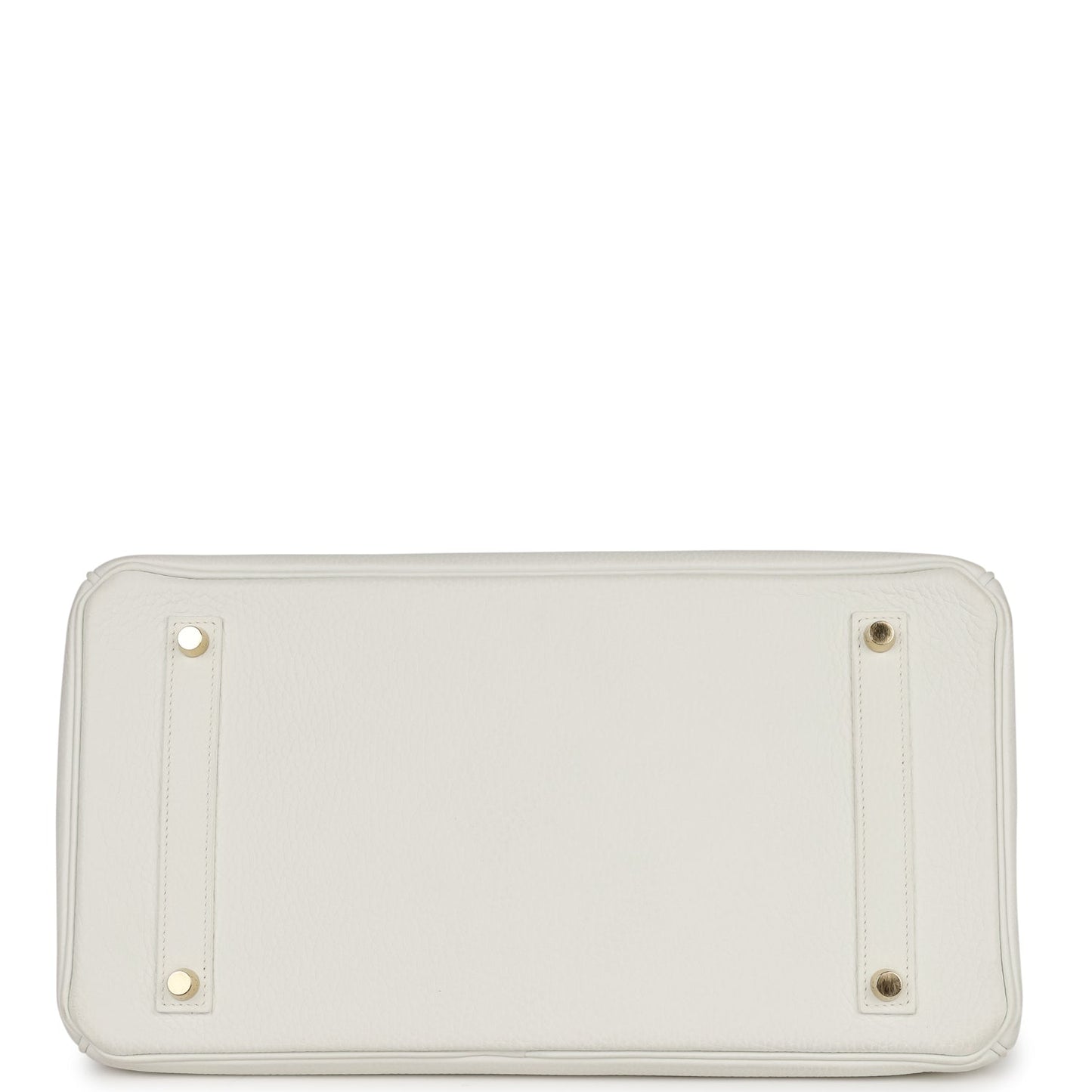 Pre-owned Hermes Birkin 35 White Clemence Gold Hardware