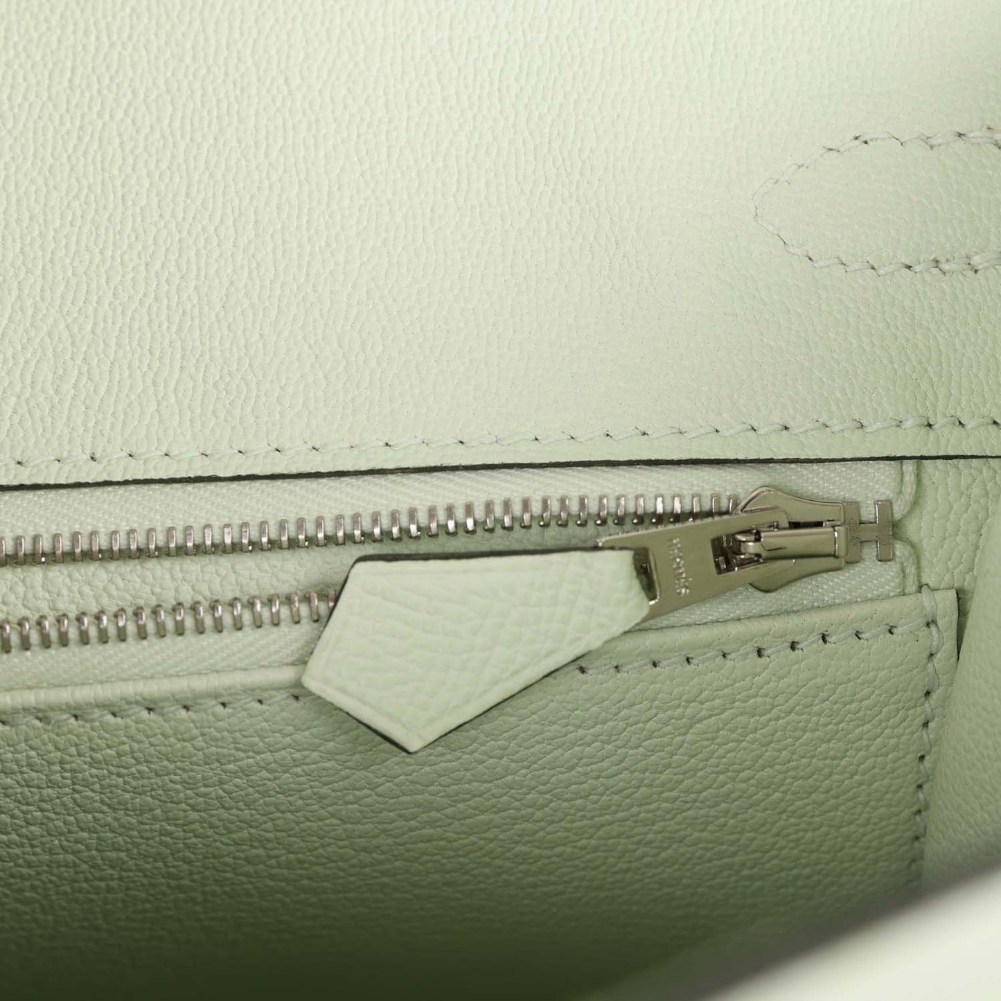 Hermes Birkin 25 Sellier Vert Fizz Epsom Palladium Hardware