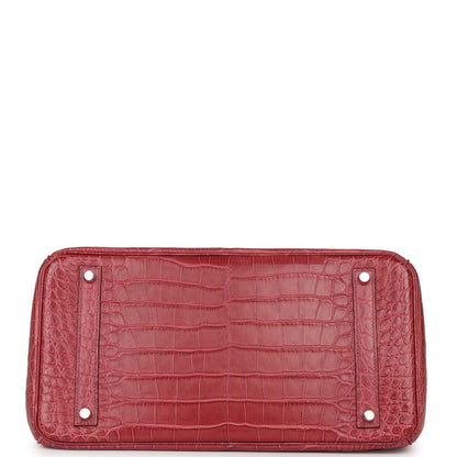 Hermes Birkin 35 Bois de Rose Matte Alligator Palladium Hardware