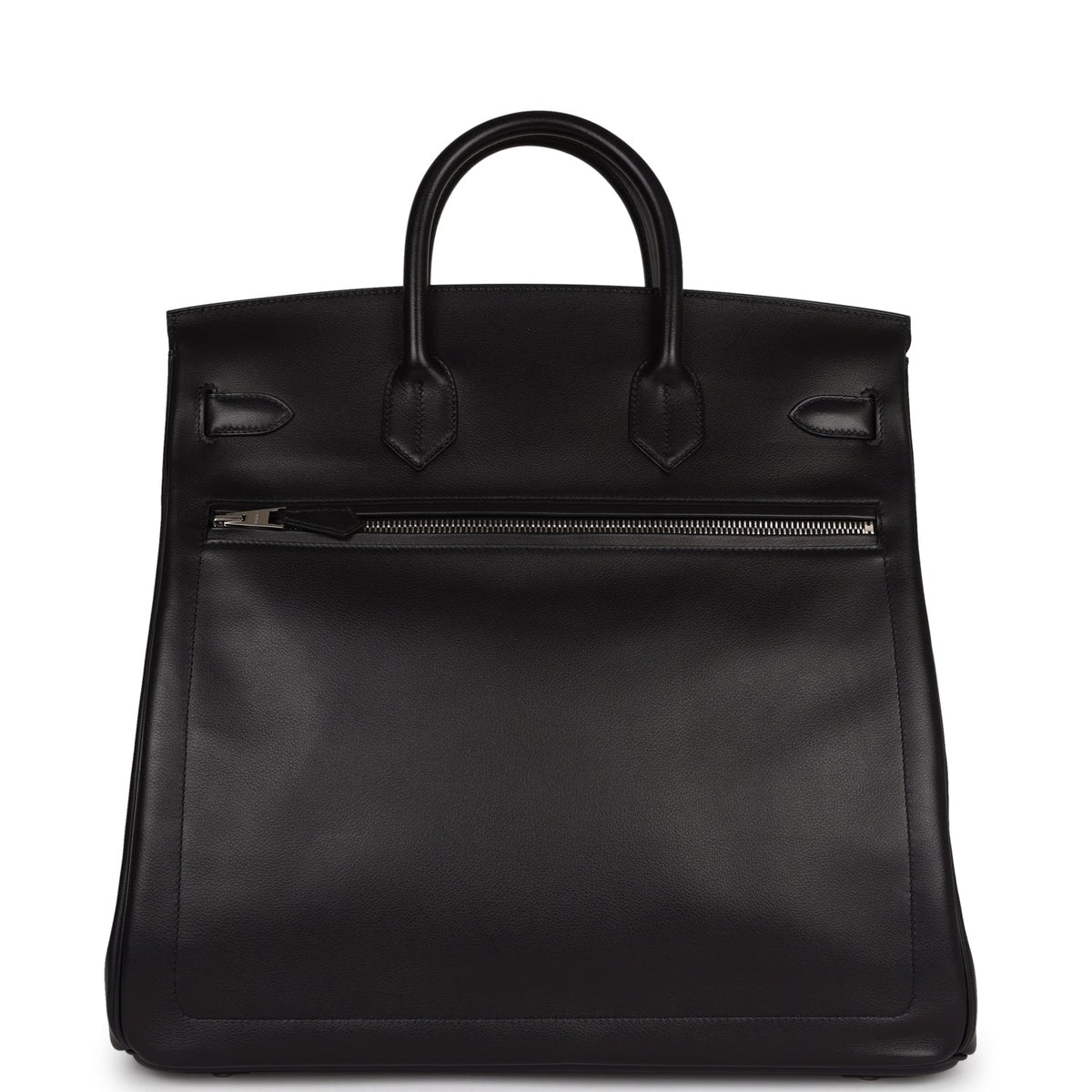 Hermes Birkin 40 HAC "Rock" Black Evercolor Palladium Hardware