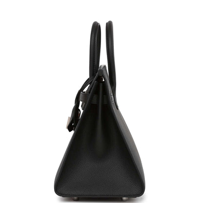 Hermes Birkin 25 Sellier Black Epsom Palladium Hardware