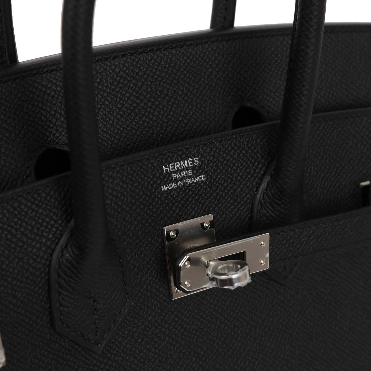 Hermes Birkin 25 Sellier Black Epsom Palladium Hardware