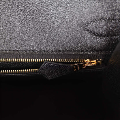 Hermes Birkin 30 Sellier Black Madame Gold Hardware