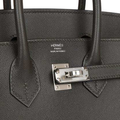 Hermes Birkin 25 Sellier Gris Meyer Madame Palladium Hardware