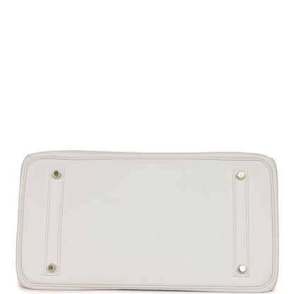 Pre-owned Hermes Birkin 35 White Epsom Gold Hardware