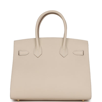 Hermes Birkin 30 Sellier Craie Epsom Gold Hardware