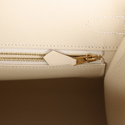 Hermes Birkin 30 Sellier Craie Epsom Gold Hardware