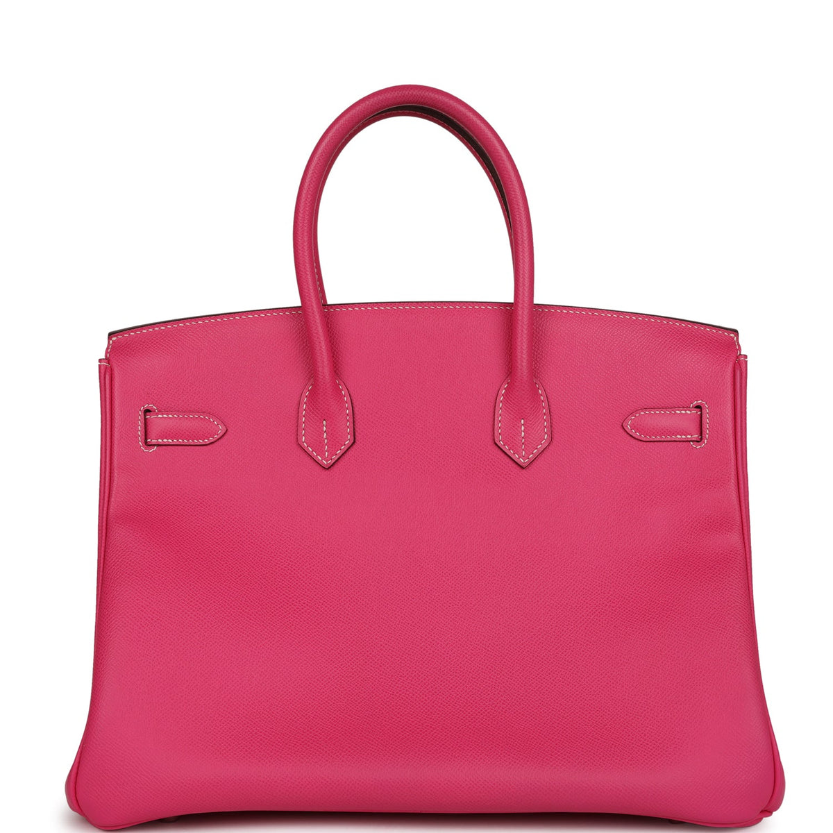 Pre-owned Hermes Birkin 35 Rose Tyrien Candy Epsom Palladium Hardware