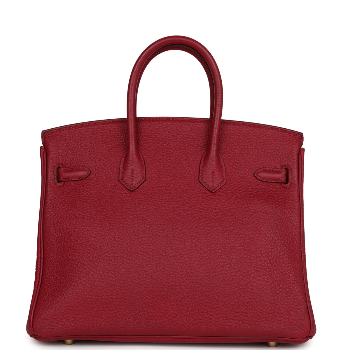 Pre-owned Hermes Birkin 25 Rubis Togo Gold Hardware