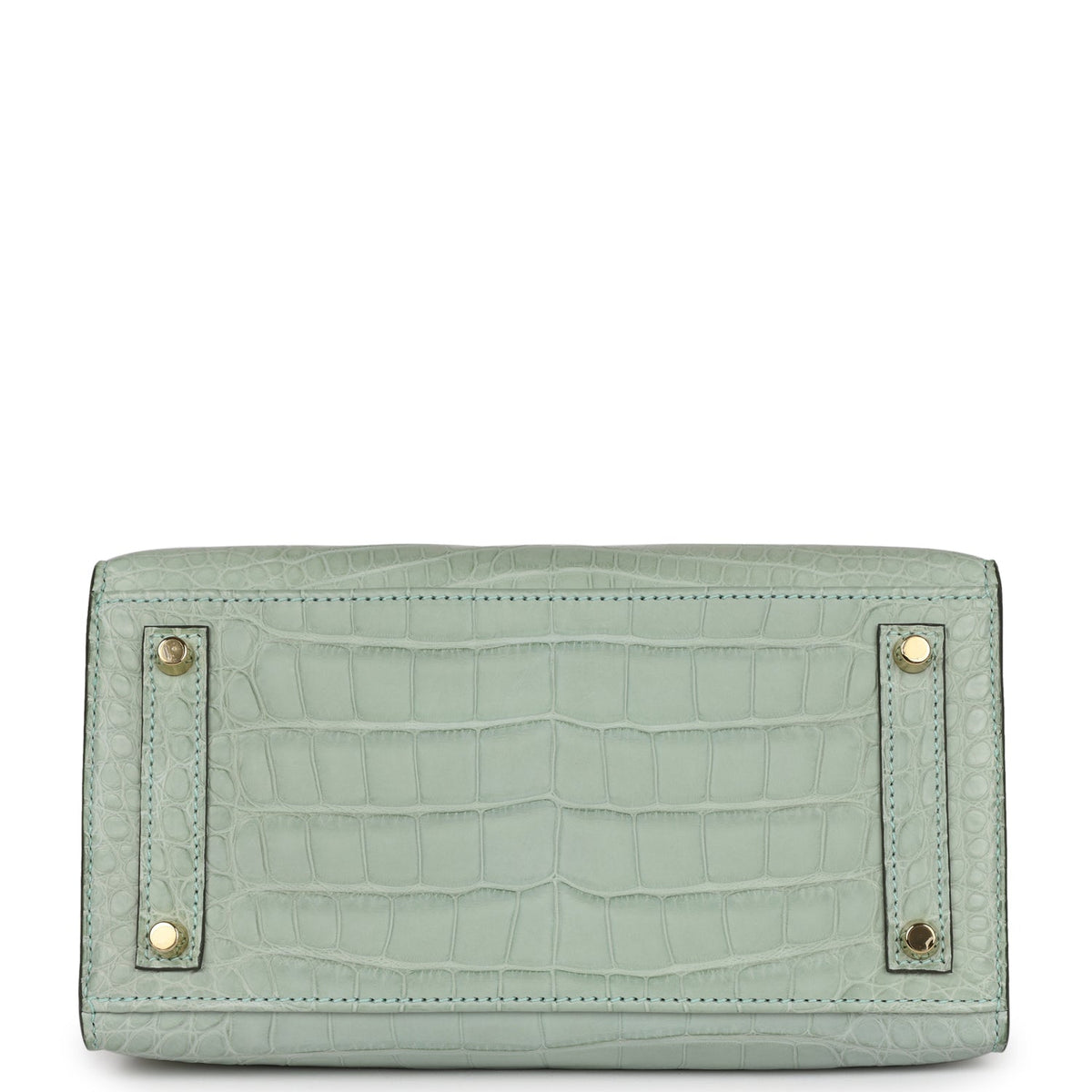 Hermes Birkin Sellier 20 Vert D'eau Matte Alligator Gold Hardware