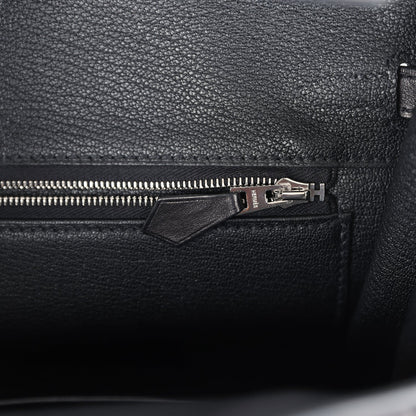 Hermes Limited Edition Birkin Rock 25 Black Volupto Palladium Hardware