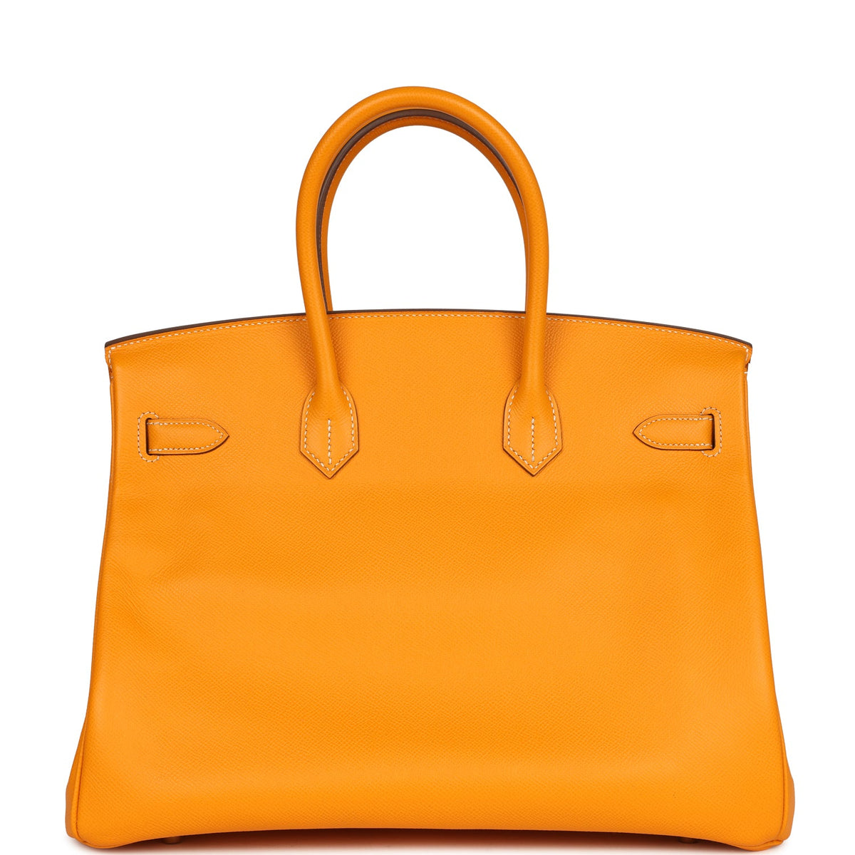 Pre-owned Hermes Birkin 35 Jaune D'or Candy Epsom Permabrass Hardware