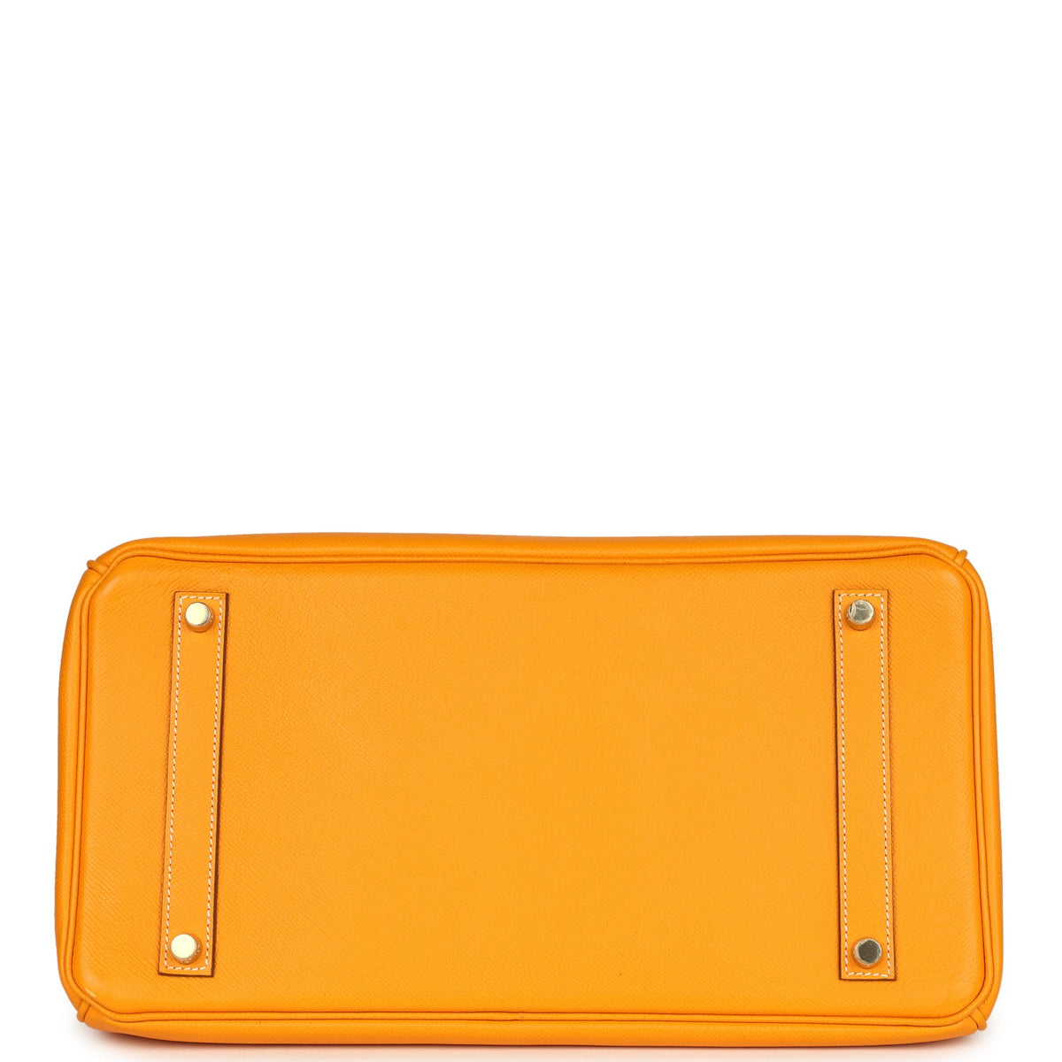 Pre-owned Hermes Birkin 35 Jaune D'or Candy Epsom Permabrass Hardware