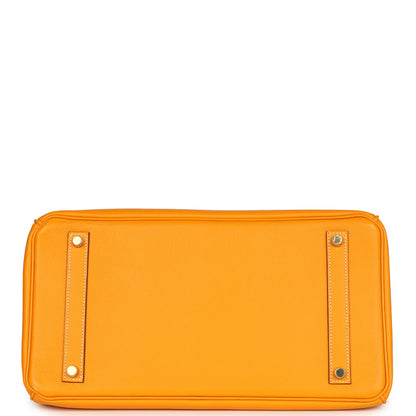 Pre-owned Hermes Birkin 35 Jaune D'or Candy Epsom Permabrass Hardware