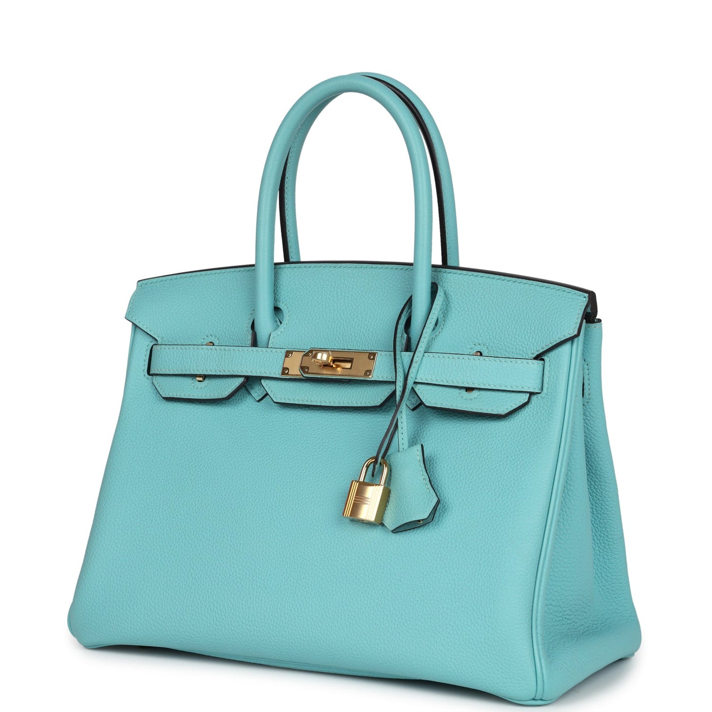 Hermes Birkin 30 Bleu Atoll Togo Gold Hardware