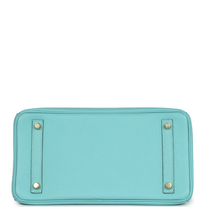 Hermes Birkin 30 Bleu Atoll Togo Gold Hardware