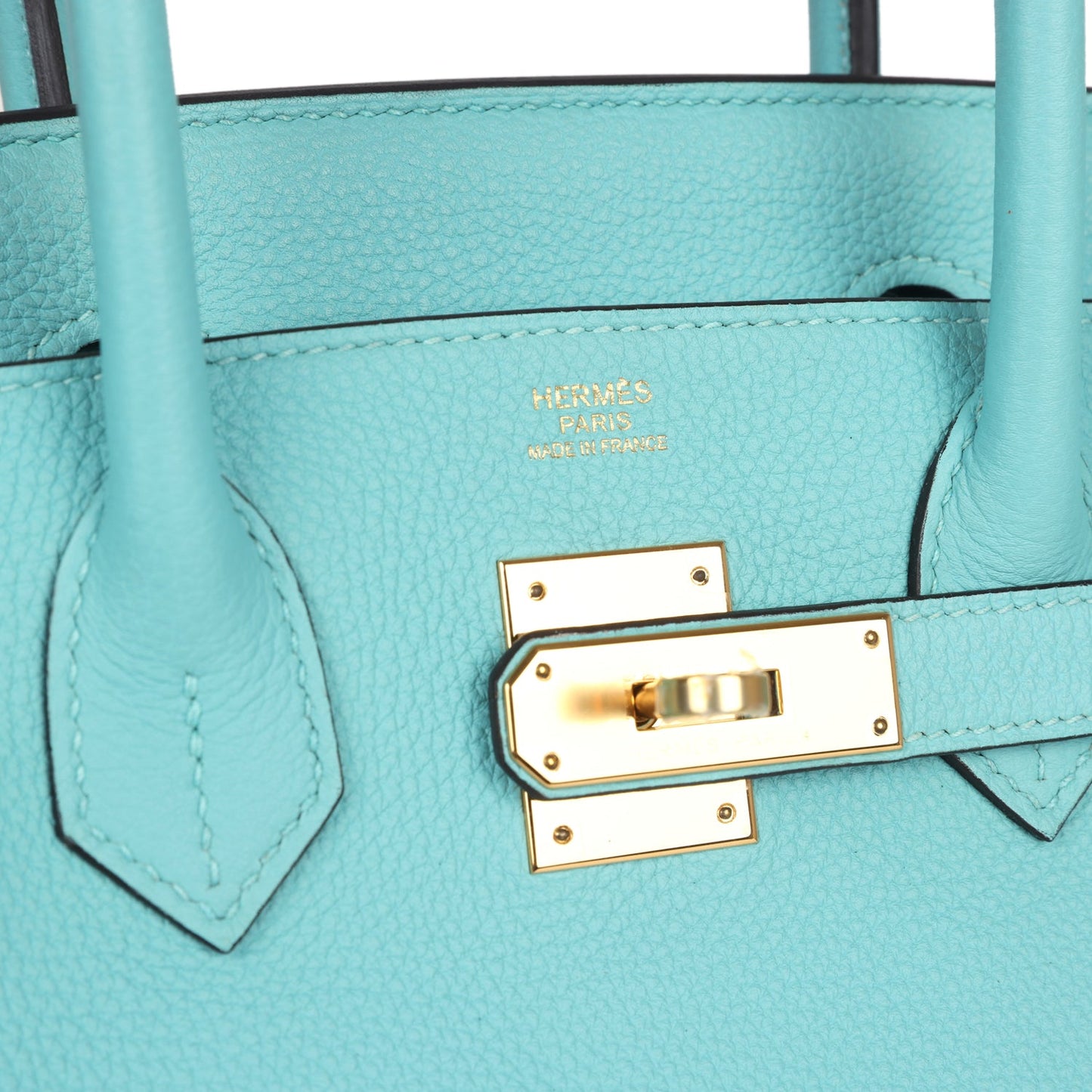 Hermes Birkin 30 Bleu Atoll Togo Gold Hardware