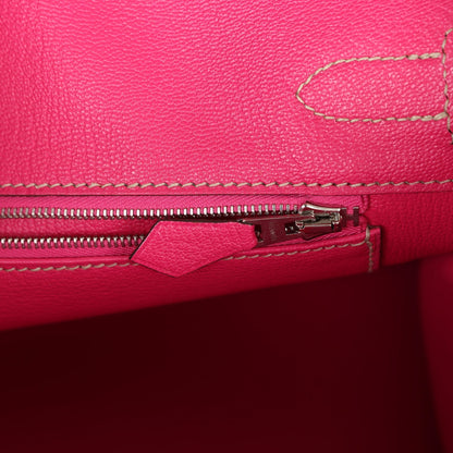 Pre-owned Hermes Birkin 30 Tosca Candy Epsom Palladium Hardware
