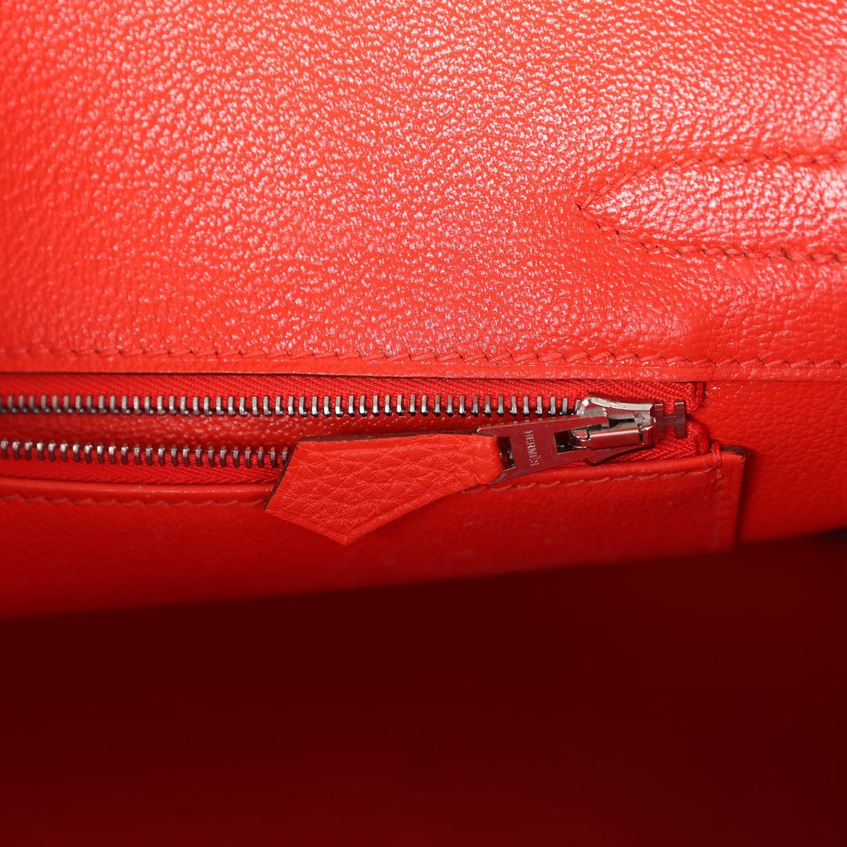 Pre-owned Hermes Birkin 30 Capucine Togo Palladium Hardware