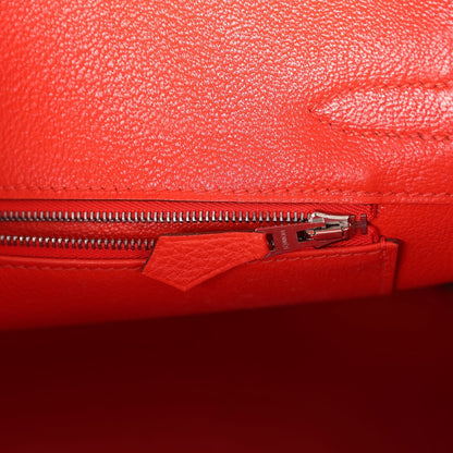Pre-owned Hermes Birkin 30 Capucine Togo Palladium Hardware