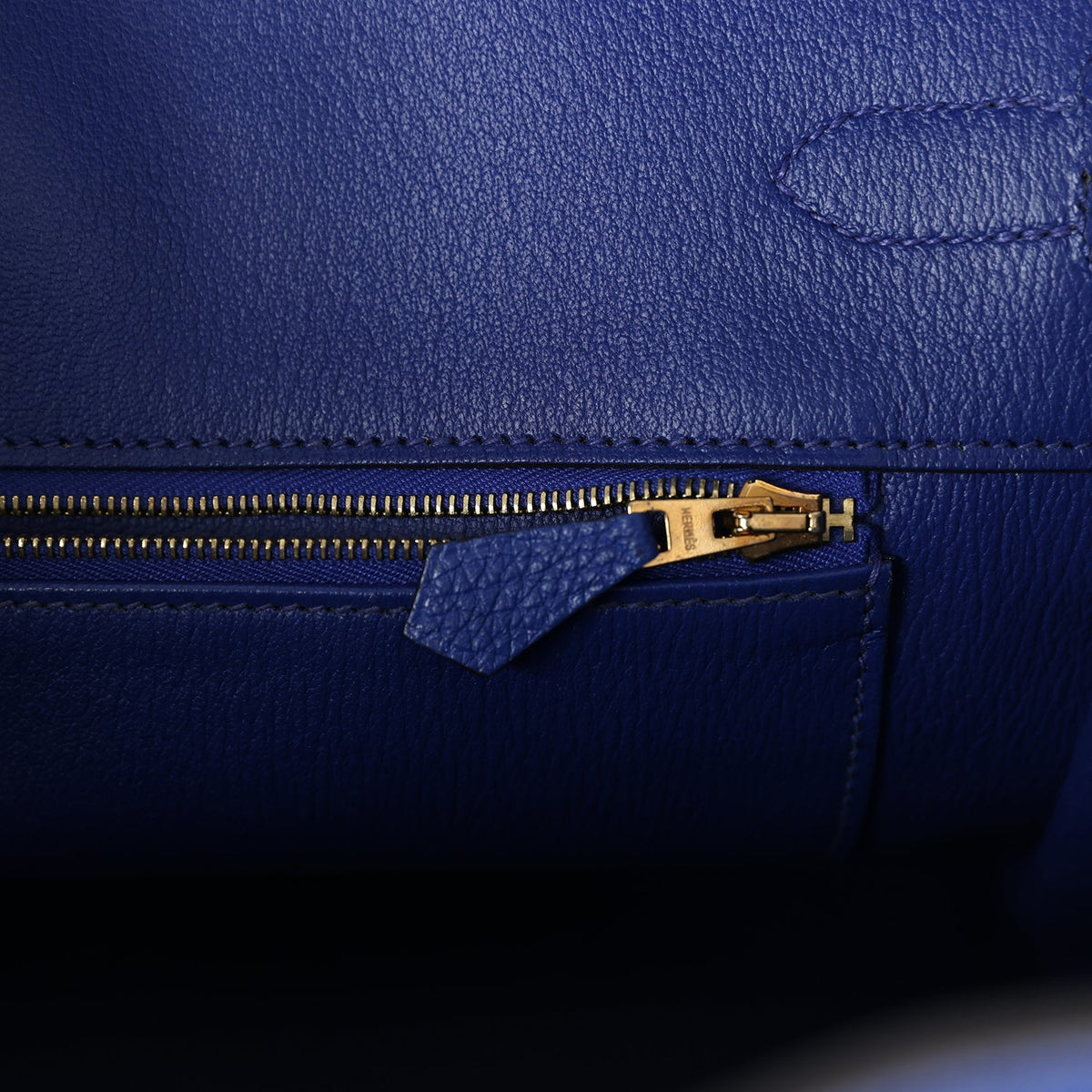 Pre-owned Hermes Birkin 35 Bleu Electric Togo Gold Hardware