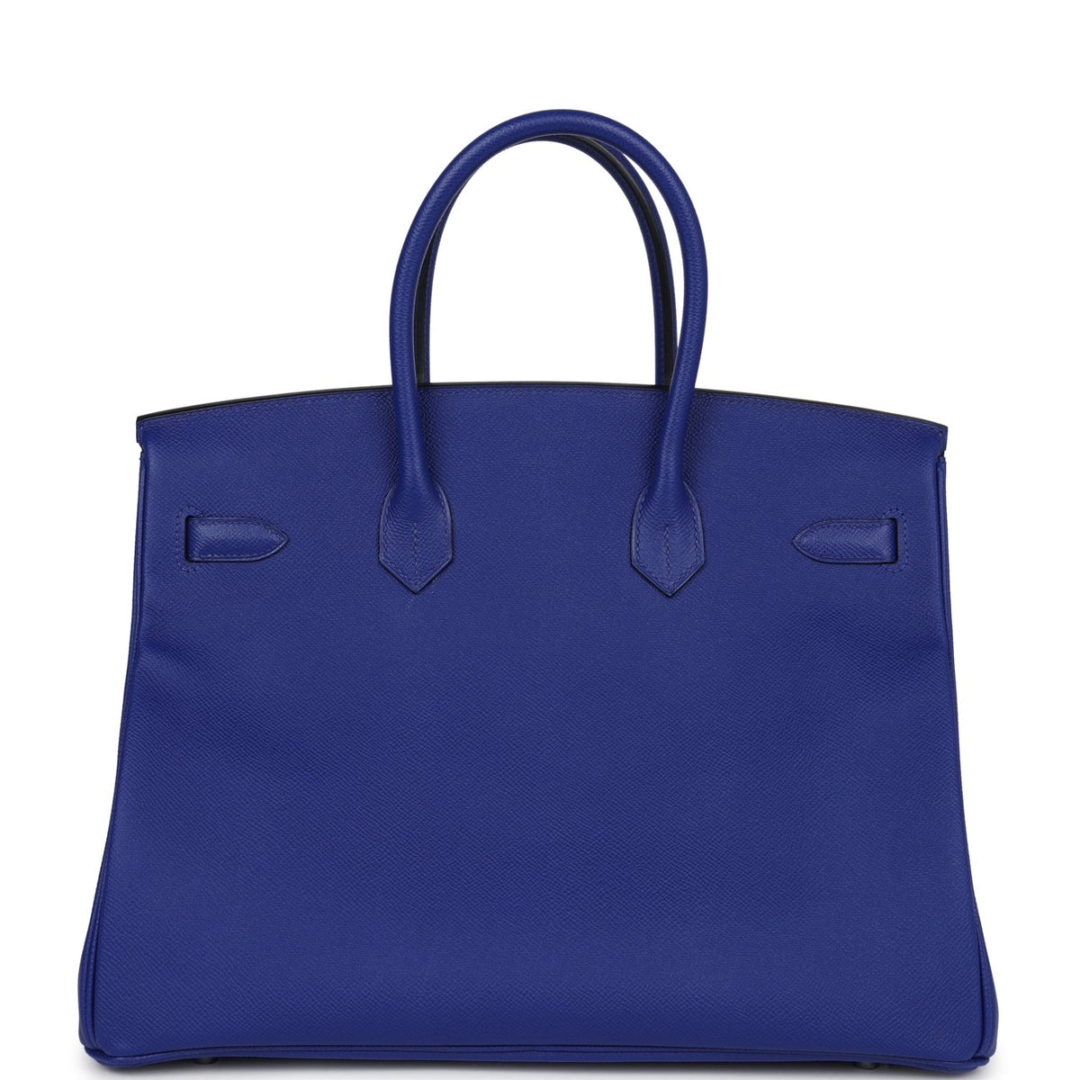 Pre-owned Hermes Birkin 35 Bleu Electric Epsom Palladium Hardware